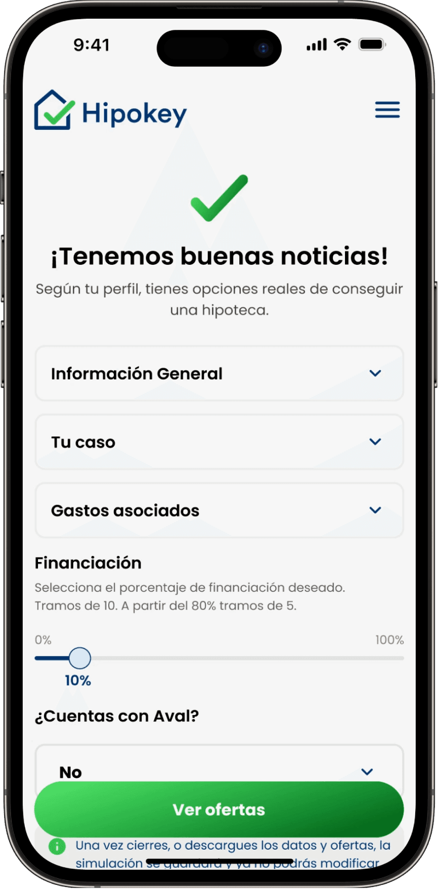 Vista previa del simulador en iPhone 14